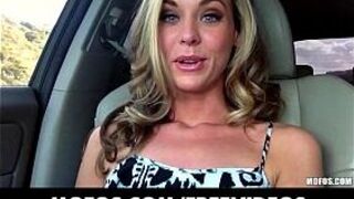 Beautiful blonde babe goes shopping for new sex-toys porn video