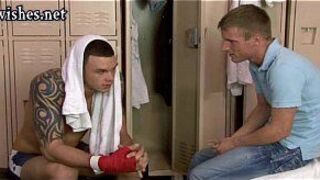 Sexy gay tasting a big dick and penetrating porn video